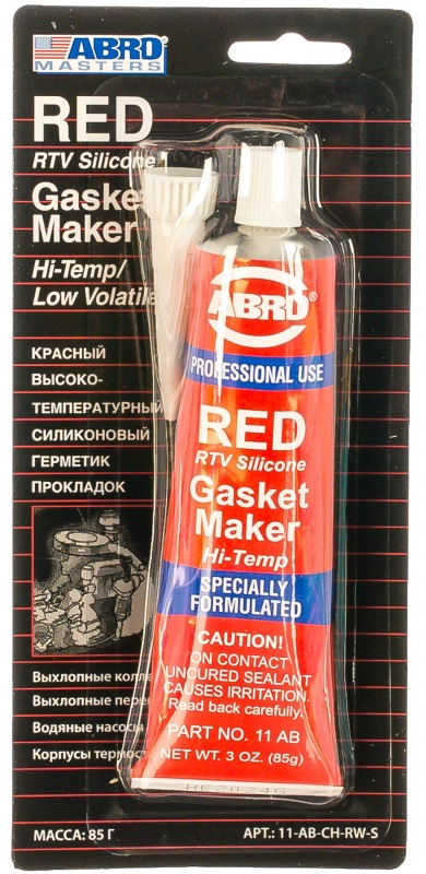 Герметик прокладок Abro 11ABR высокотемпературный,красный