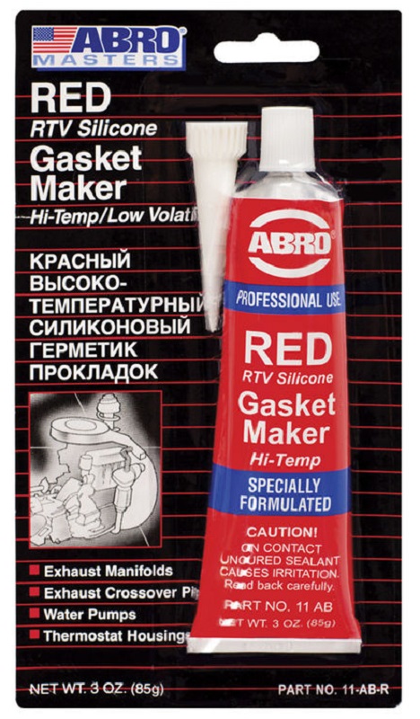 Герметик прокладок Abro 11ABCH высокотемпературный красный