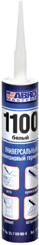 Герметик силиконовый Abro SS1100WH,1100 MASTERS,белый