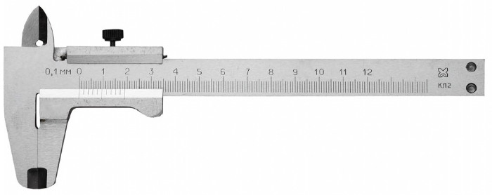 Штангенциркуль металлический Россия 125 мм 3445-125 (тип 1, класс точности 2)