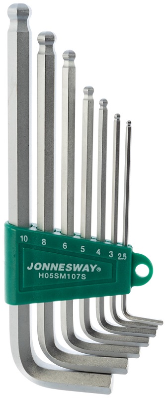 Набор ключей Г-образных JONNESWAY H05SM107S, HEX2.5-10 мм, 7 предметов