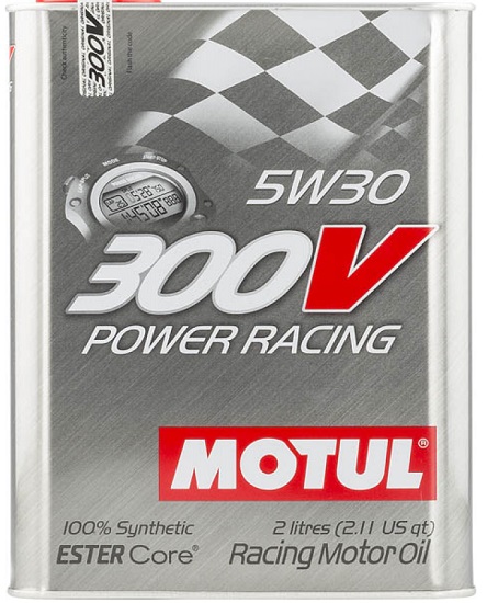 Масло моторное синтетическое MOTUL 300V Power Racing 104241 5W-30 2 л
