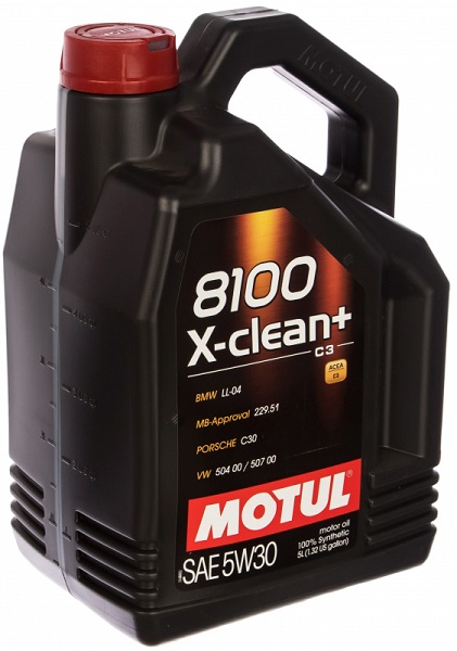 Масло моторное синтетическое MOTUL 8100 X-Clean + 106377 5W-30 5 л