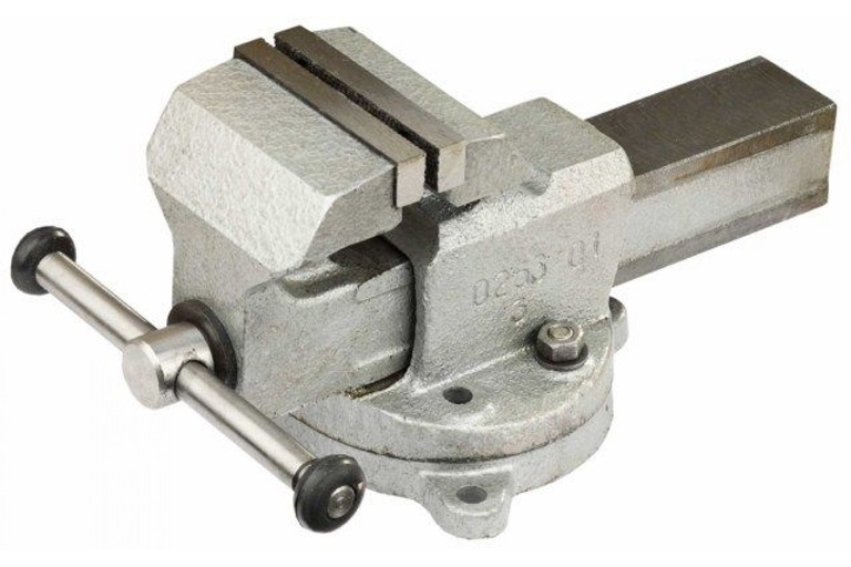 Тиски слесарные ЗУБР ЭКСПЕРТ 32602-80 с поворотным основанием (80 мм)