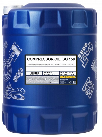 Масло компрессорное минеральное Mannol MN2903-10  Compressor Oil ISO 150, 10л.