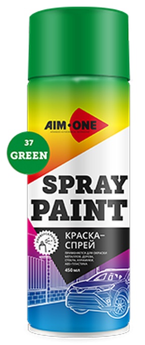 Краска-спрей AIM-ONE SP-GR37 зеленая