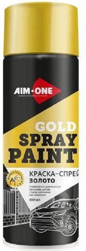 Краска-спрей AIM-ONE SPBG-450,золото