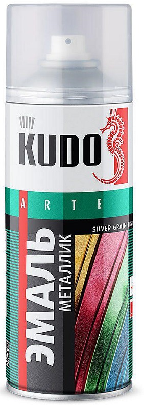 Эмаль универсальная металлик KUDO KU-1055  SILVER GRAIN FINISH Бирюза