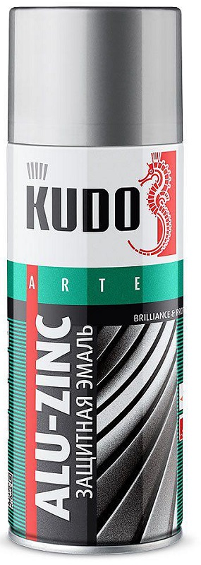 Эмаль универсальная защитная KUDO KU-1090  алюминиево-цинковая Серебристая