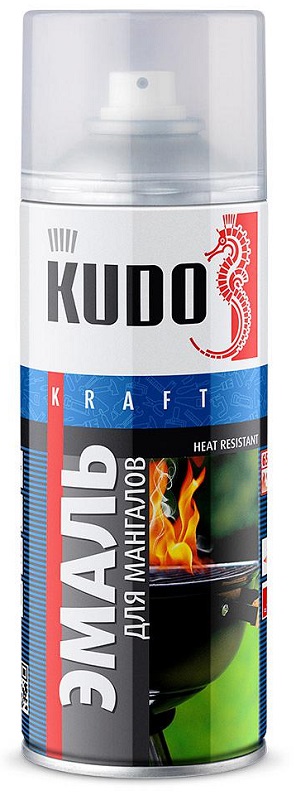 Эмаль термостойкая для мангалов KUDO KU-5122 Чёрная