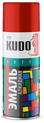 Эмаль универсальная KUDO KU-1001 «3P» TECHNOLOGY Белая глянцевая RAL 9003