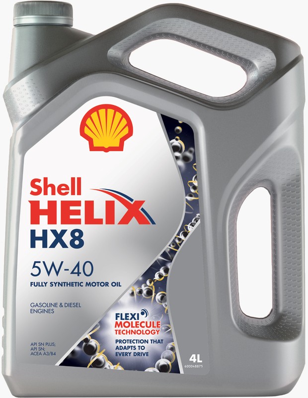 Масло моторное синтетическое Shell 550051529 Helix HX8 Synthetic 5W-40, 4л