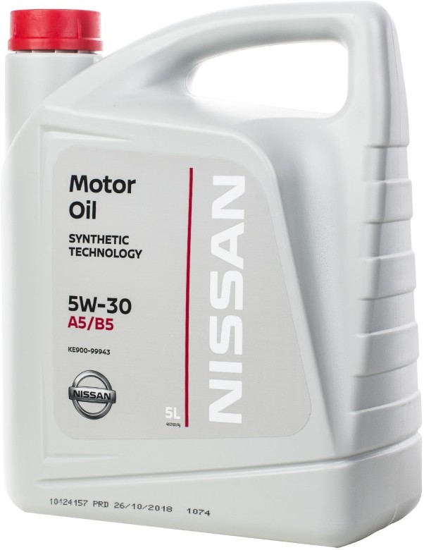 Масло моторное синтетическое Nissan KE900-99943-R Motor Oil 5W-30, 5л