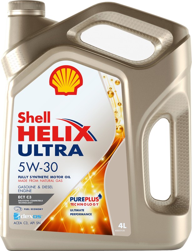 Масло моторное синтетическое Shell 550046363 Helix Ultra ECT C3 5W-30, 4л