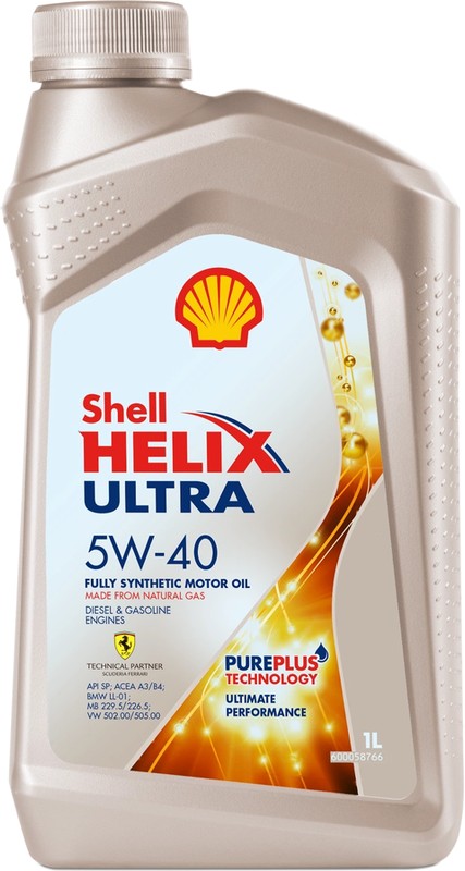 Масло моторное синтетическое Shell 550055904 Helix Ultra 5W-40, 1л