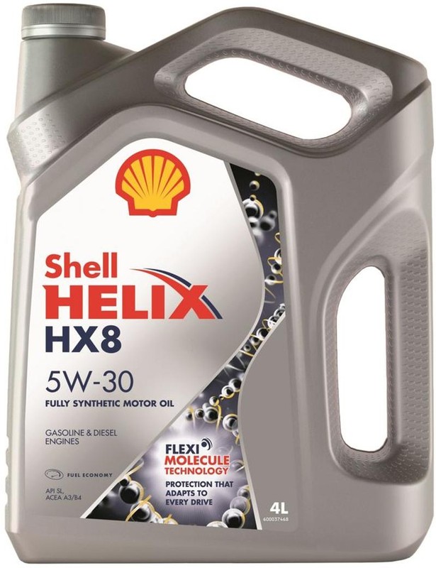 Масло моторное синтетическое Shell 550046364 Helix HX8 Synthetic 5W-30, 4л