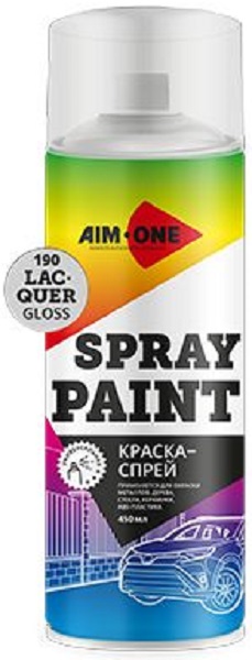 Лак глянцевый AIM-ONE SPGL190 Spray paint lacquer gloss