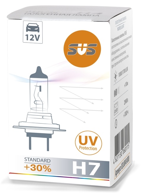 Лампа галогенная SVS Standard +30% H7 020.0006.000 (12В, 55Вт)