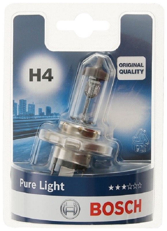 Лампа галоген Bosch 1 987 301 001 Pure Light H4, 12В, 60/55Вт
