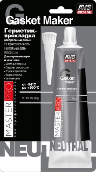 Герметик-прокладка нейтральный masterpro AVS A40279S, серый