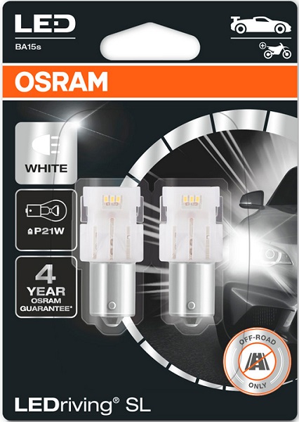 Лампа светодиодная Osram 7515DWP-02B LEDriving SL W21/5W 12В 1,9Вт, 2шт