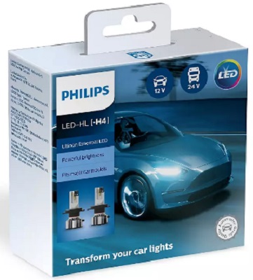 Лампа светодиодная Philips 11342UE2X2 Ultinon Essential Led H4 12-24В 21Вт