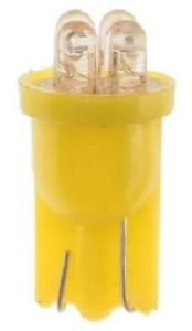 Лампа светодиодная MegaPower M-10313Y t10w (w2,1x9,5d) 4 led yellow 12В