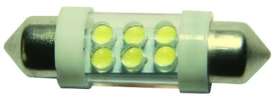 Лампа светодиодная MegaPower M-85154W c10w (sv8,5) 6 led white 