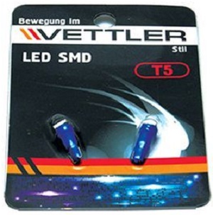 Лампа светодиодная Vettler T51250501BLUE 12 v t5-1 smd голубая индикаторная б/цок подсв прибор (к-т 2шт) 