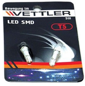 Лампа светодиодная Vettler T51250501WHITE 12 v t5-1 smd белая индикаторная б/цок подсв прибор (к-т 2шт) 