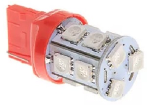 Лампа светодиодная MegaPower M-20384SR-24 w21w (w3*16q) 13 smd 5050 red 24В