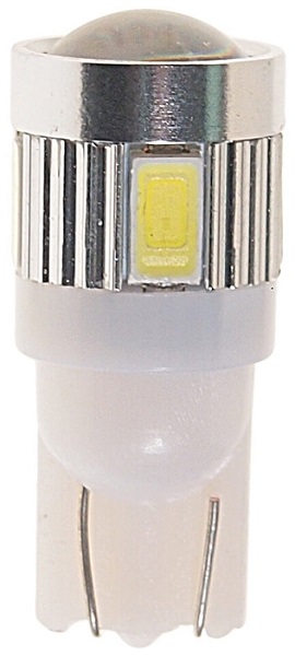 Лампа светодиодная MegaPower M-10814W t10w (w2,1x9,5d) 6 smd 5630 white 12В