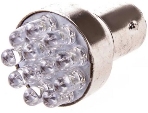 Лампа светодиодная MegaPower M-56262W p21w (ba15s) 12 led white 12В
