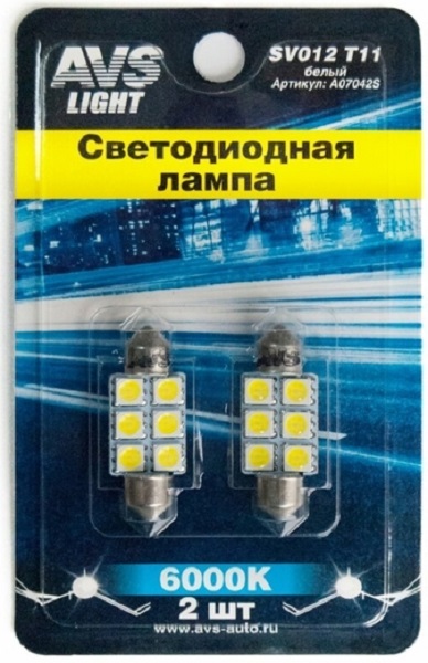 Лампа светодиодная AVS A07042S 12В, 0,4 Вт