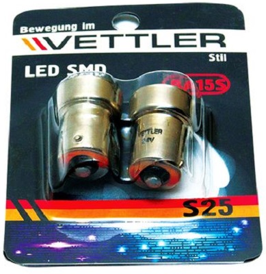 Лампа светодиодная Vettler S252435289WHITE 24 v s25-9 smd белая габарит поворот стоп. (к-т 2шт) 