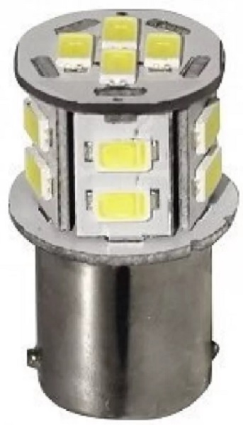 Лампа светодиодная Маяк 24T25-W\14SMD5730 Standart P21W 24В, 1шт