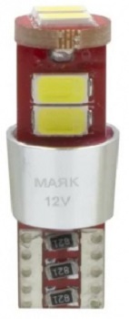 Лампа светодиодная Маяк 12T10/CAN03/2BL CANBUS LED W5W 12В, 2шт