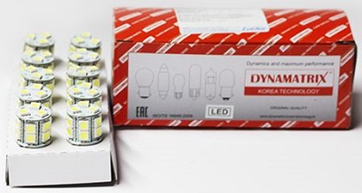 Лампа светодиодная Dynamatrix DB7528LED P21/5W 12В 3Вт