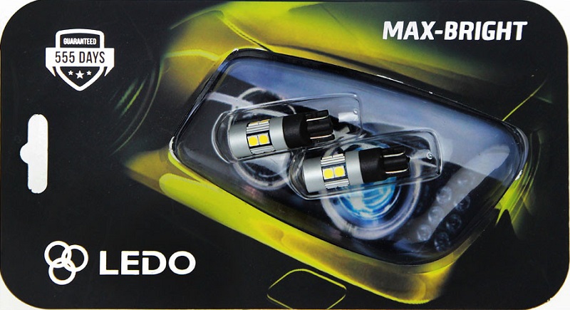 Лампа светодиодная Ledo 2825S10B2 Max-Bright W5W 12В