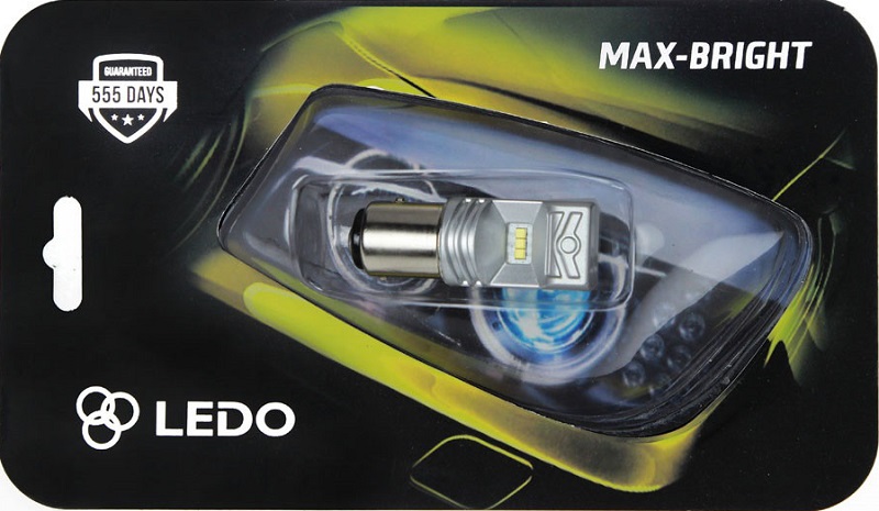 Лампа светодиодная Ledo 1557CWH6B1  Max-Bright P21/5W 12В