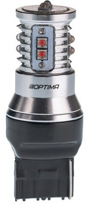 Лампа светодиодная Optima OP-3156-CAN-R-50W premium mini 3156 красная с обманкой 12-24В