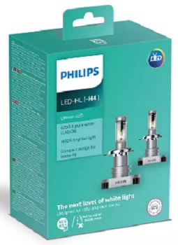 Лампа светодиодная Philips 11342ULWX2 Ultinon LED H4 12В 15Вт