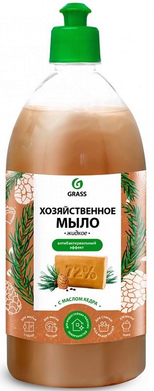 Мыло жидкое хозяйственное с маслом кедра Grass 125549, 1л
