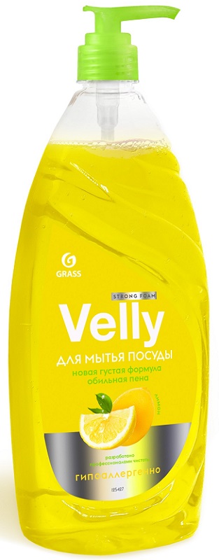 Средство для мытья посуды Velly лимон Grass 125427, 1л