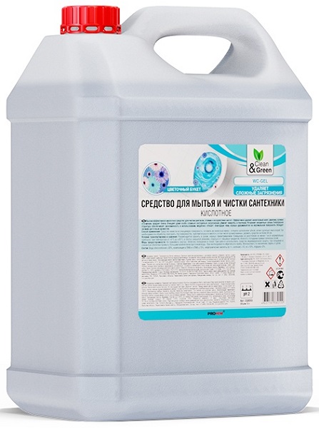 Средство для мытья и чистки сантехники кислотное AVS CG8055, 5 кг