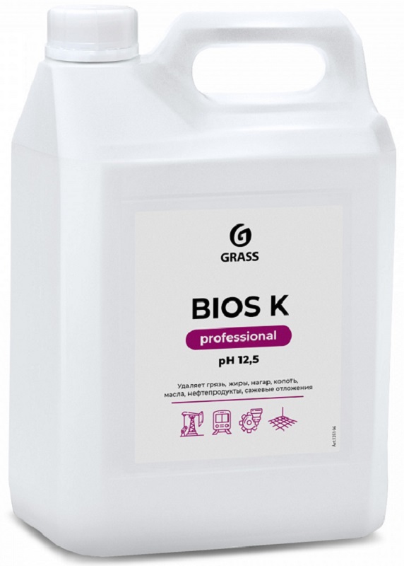 Высококонцентрированное щелочное средство Bios K Grass 125196, 5,6кг
