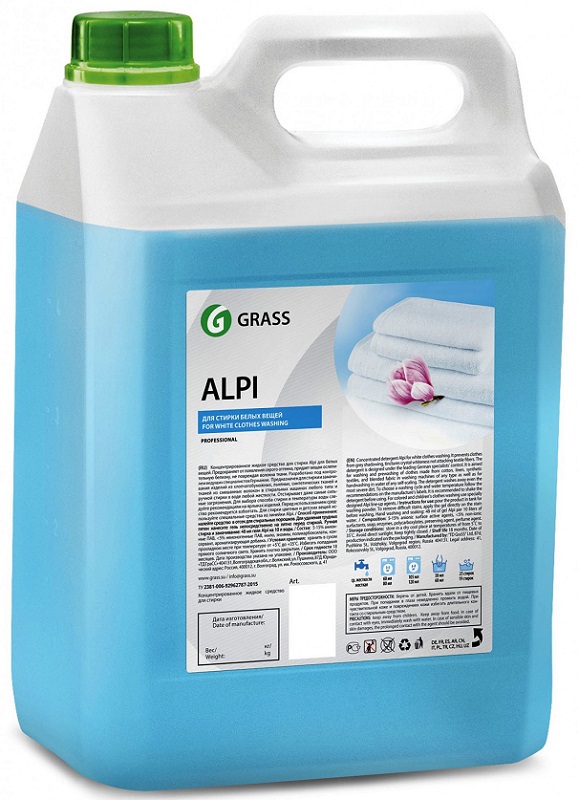 Гель-концентрат для белых вещей Alpi White gel Grass 125187, 5кг