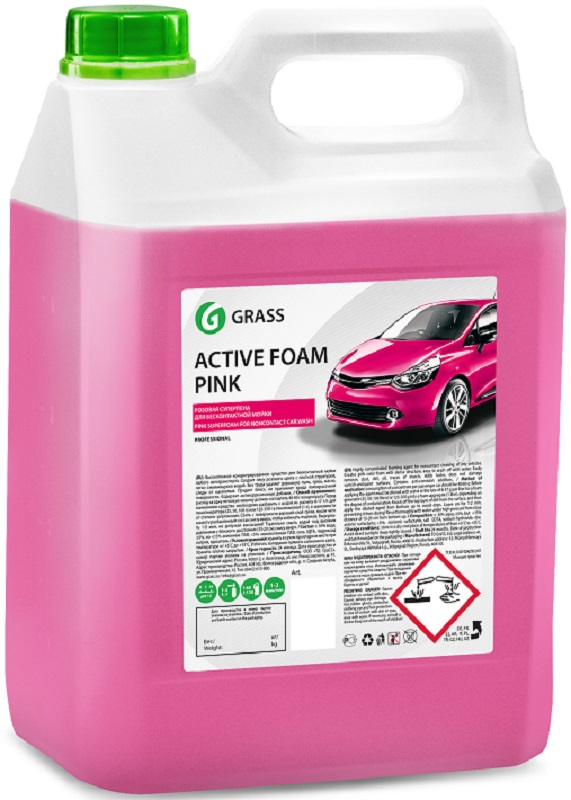 Активная пена Active Foam Pink, цветная пена Grass 113121, 6л