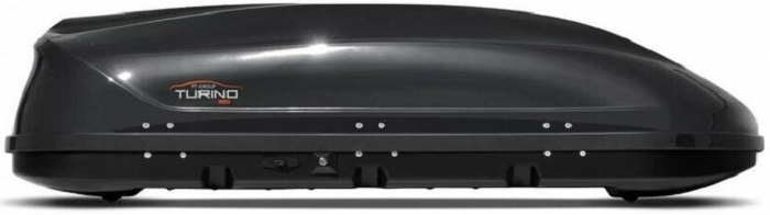 Автомобильный бокс-багажник на крышу PT GROUP Turino 1 00002503, аэродинамический, черный, двустороннее открывание