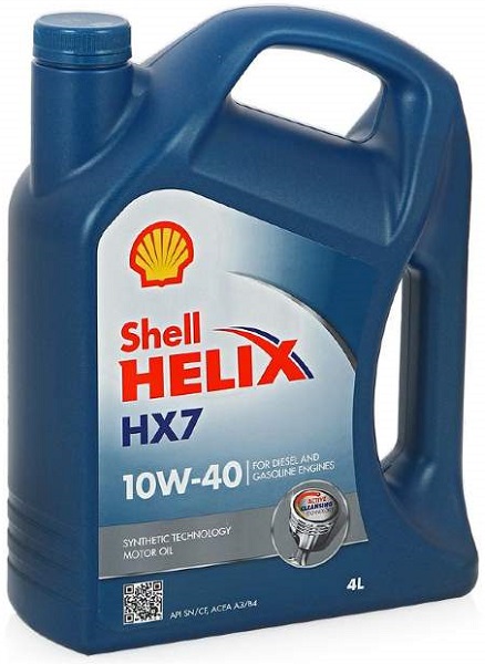 Масло моторное полусинтетическое Shell 550051575 Helix HX7 10W-40, 4л